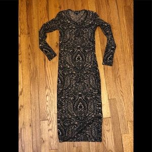 TopShop burnout lace long sleeve midi dress 2